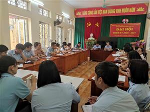 Lãnh đạo Trung tâm Khuyến nông về dự giao ban, thăm các mô hình  tại Trạm Khuyến nông Kiến Thụy