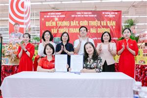 VẢI THIỀU THANH HÀ - HẢI DƯƠNG ĐƯỢC XÚC TIẾN THƯƠNG MẠI TRONG HỆ THỐNG SIÊU THỊ GO HẢI PHÒNG